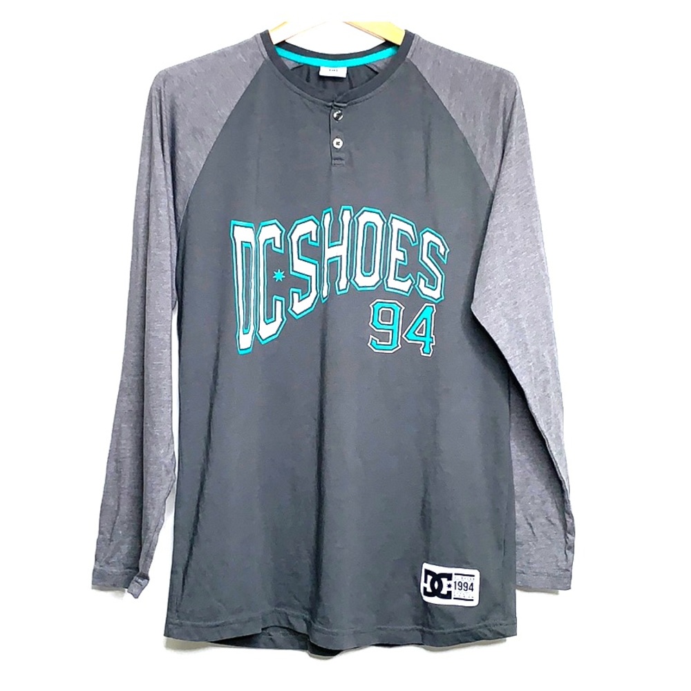 DC SHOES • Long Sleeves Henley Soft Olive T-Shirt